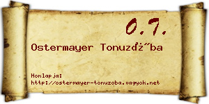 Ostermayer Tonuzóba névjegykártya